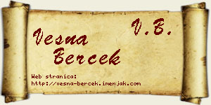 Vesna Berček vizit kartica